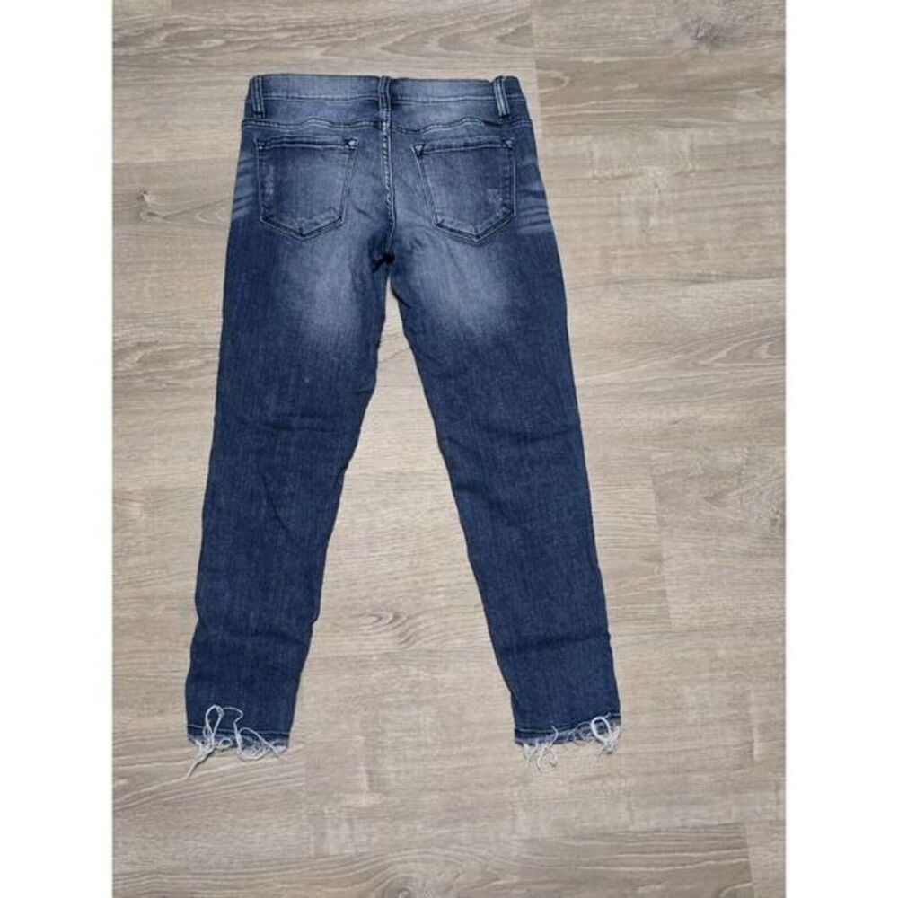 KanCan KC8201D Distressed MOTTO Skinny Ankle‎ Blue Denim Jeans Size 7/27 - Picture 2 of 8